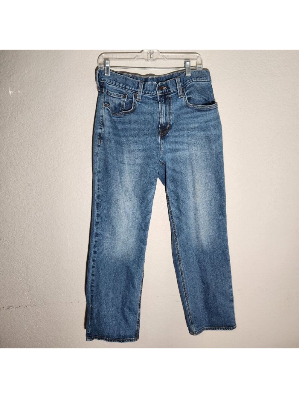Old Navy Mens Loose Fit Blue Denim Jeans Size 33 x 28 Classic Style